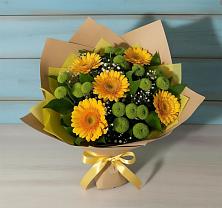 Букет цветов из:  Герберы и Хризантемы в Старый городок