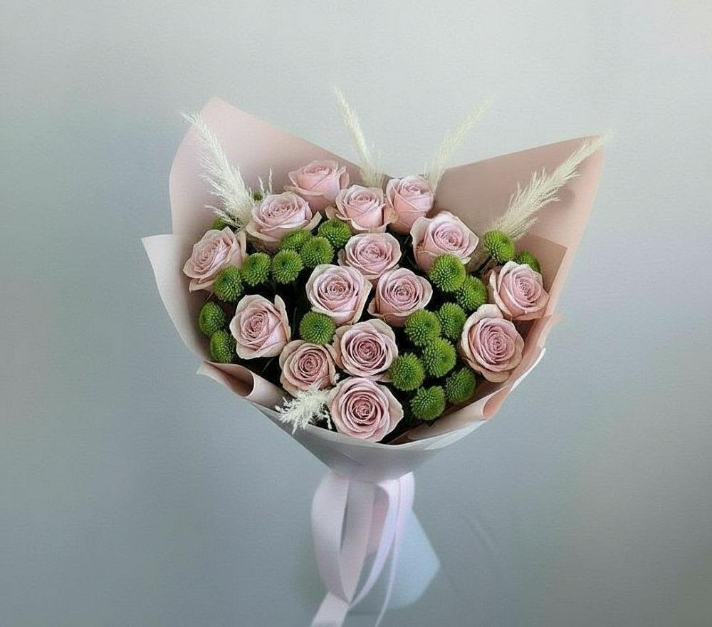 Букет цветов из: Розы и Хризантемы в Старый городок