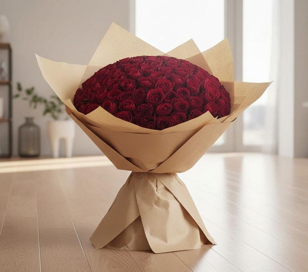 Букет 101 Красная роза в Старый городок