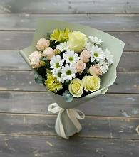 Букет цветов из:  Альстромерии, Розы и Хризантемы в Старый городок