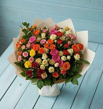 Букет Микс из разноцветных кустовых роз #REPLACE_PRED# Старый городок